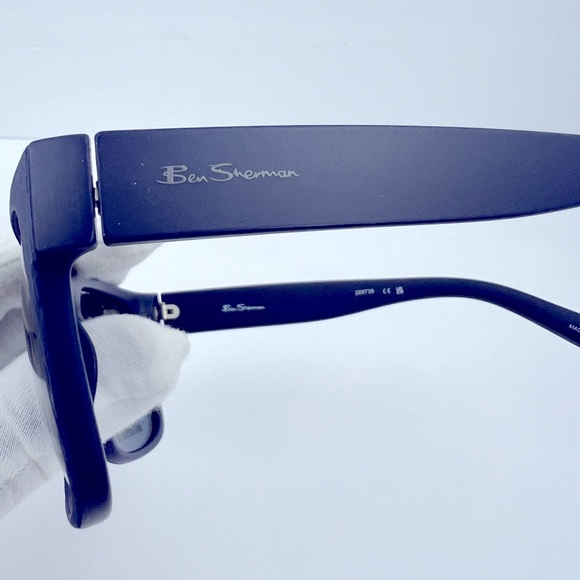 BEN SHERMAN, UNISEX POLARIZED NAVY FRAME WITH BLUE LENSES, 100% UV PROTECTION - Picture 14 of 16